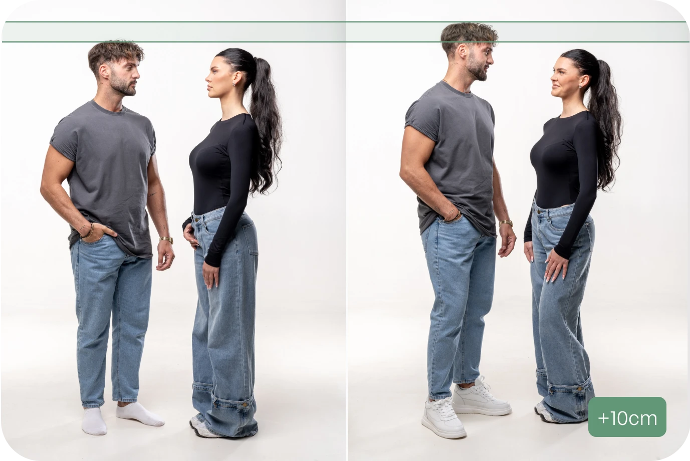 Una perspectiva diferente con zapatillas de elevación