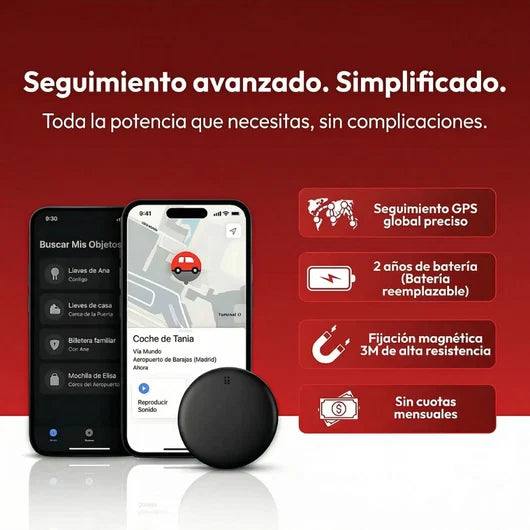 TrackSafe™ Localizador Inteligente para Coche y Objetos