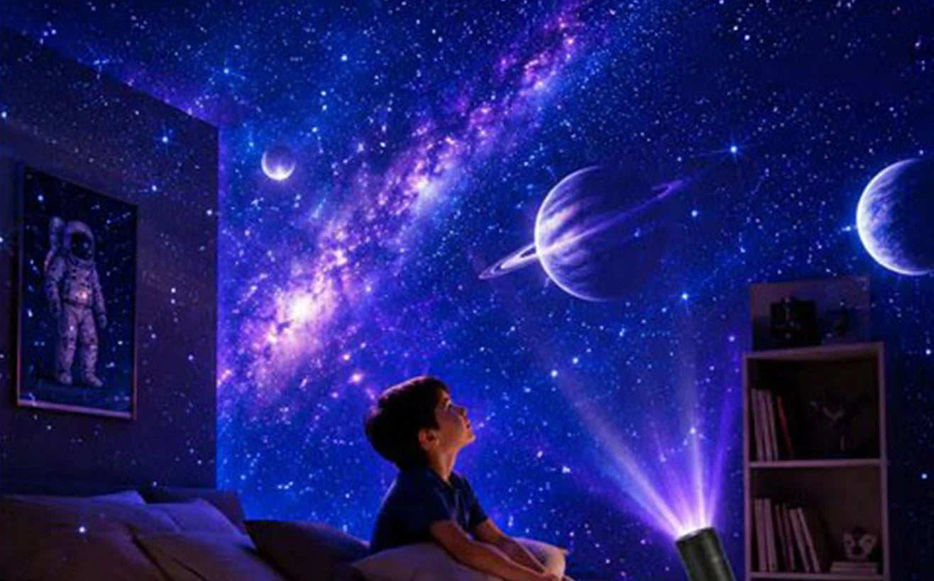 Schalte den Projektor ein und genieße dein neues Universum.